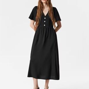 &Otherstories V-Neck Midi Dress [4, NWT]